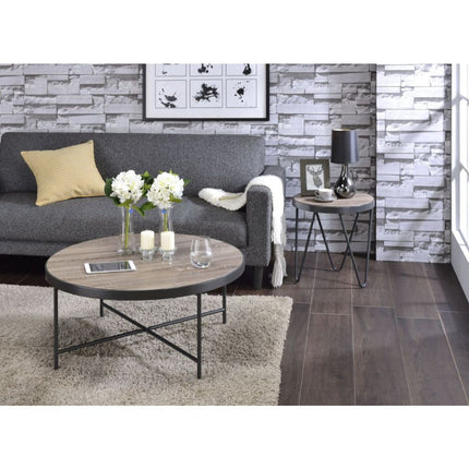 ACME 81735 Bage Coffee Table, Weathered Gray Oak