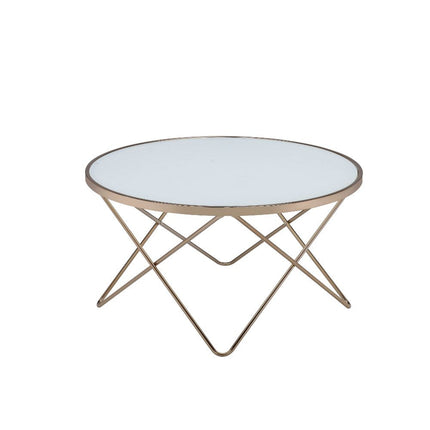 ACME 81825 Valora Coffee Table, Champagne & Frosted Glass