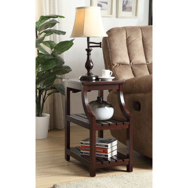 ACME 81955 Wasaki Side Table (USB), Espresso ACME Furniture