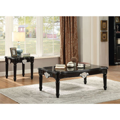 ACME 82112 Ernestine End Table, Black ACME Furniture