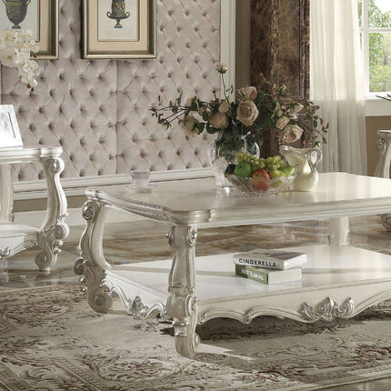 ACME 82123 Versailles Coffee Table, Bone White