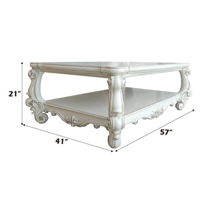 ACME 82123 Versailles Coffee Table, Bone White  1