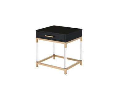 ACME 82347 Adiel End Table, Black & Gold Finish ACME Furniture