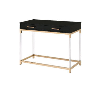ACME 82348 Adiel Console Table, Black & Gold Finish ACME Furniture