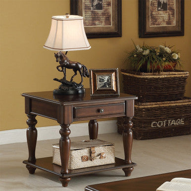 ACME 82746 Farrel End Table, Walnut ACME Furniture