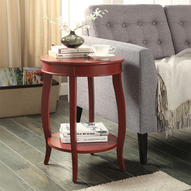 ACME 82787 Aberta Side Table, Red ACME Furniture