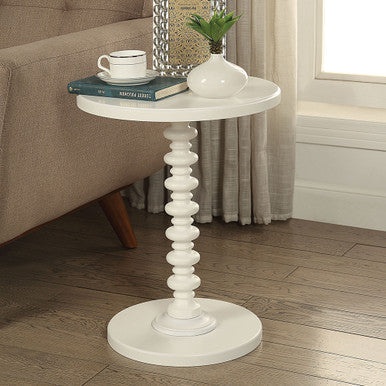 ACME 82796 Acton Side Table, White ACME Furniture