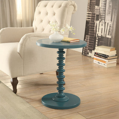 ACME 82798 Acton Side Table, Teal ACME Furniture