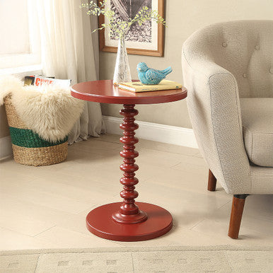 ACME 82800 Acton Side Table, Red ACME Furniture