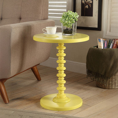 ACME 82802 Acton Side Table, Yellow ACME Furniture