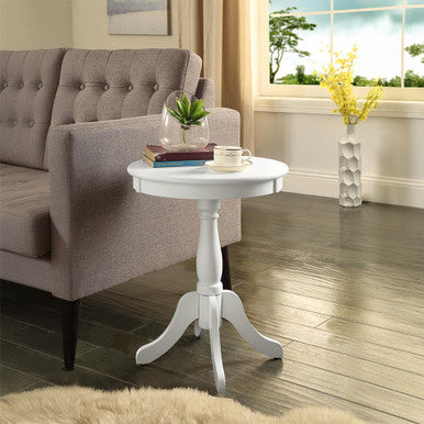 ACME 82804 Alger Side Table, White ACME Furniture