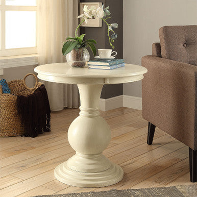 ACME 82818 Alyx Accent Table, Antique White ACME Furniture