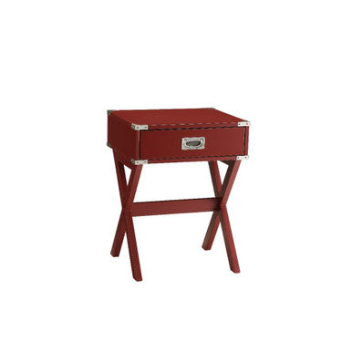 ACME 82820 Babs End Table, Red ACME Furniture