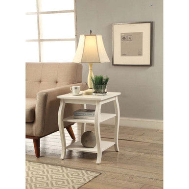 ACME 82828 Becci End Table, White ACME Furniture