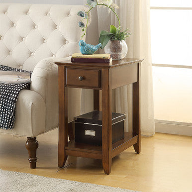 ACME 82836 Bertie Side Table, Walnut ACME Furniture