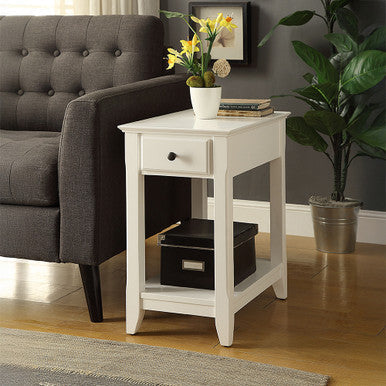 ACME 82842 Bertie Side Table, White ACME Furniture