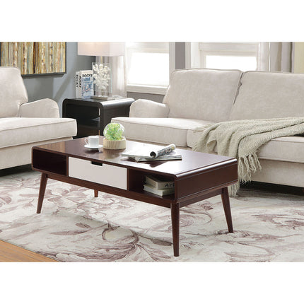 ACME 82850 Christa Coffee Table, Espresso & White