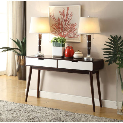 ACME 82854 Christa Sofa Table, Espresso & White