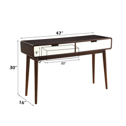ACME 82854 Christa Sofa Table, Espresso & White