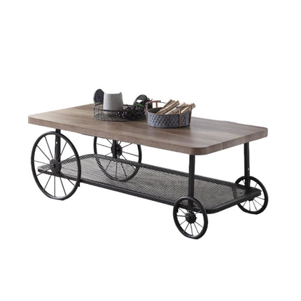 ACME 82860 Francie Coffee Table, Oak & Antique Gray