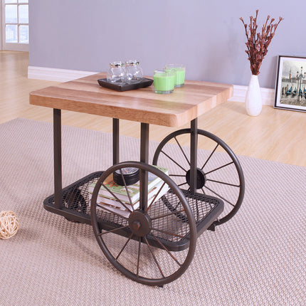 ACME 82862 Francie End Table, Oak & Antique Gray
