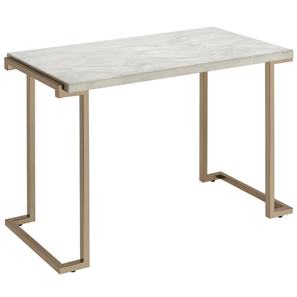 ACME 82873 Boice II Sofa Table, Faux Marble & Champagne