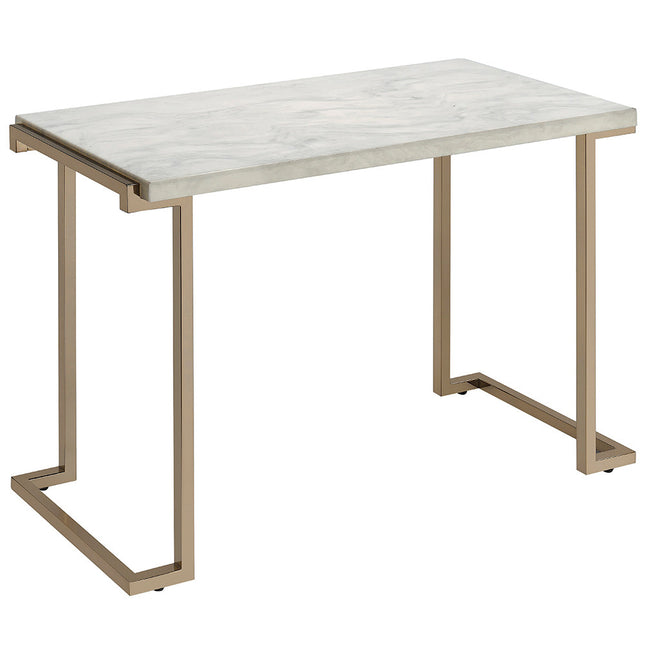 ACME 82873 Boice II Sofa Table, Faux Marble & Champagne