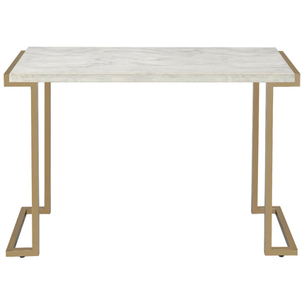 ACME 82873 Boice II Sofa Table, Faux Marble & Champagne
