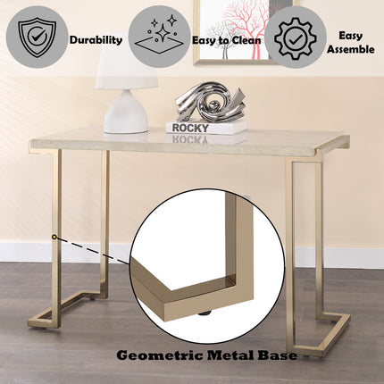 ACME 82873 Boice II Sofa Table, Faux Marble & Champagne