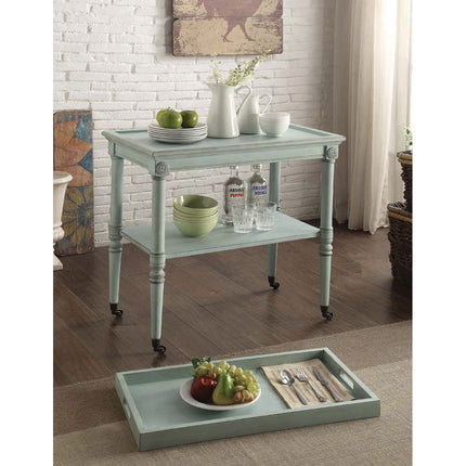 ACME 82907 Frisco Tray Table, Antique Green