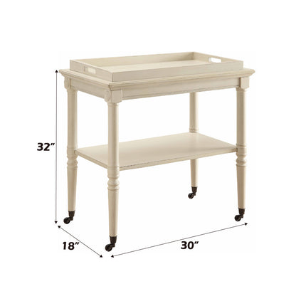 ACME 82908 Frisco Tray Table, Antique White