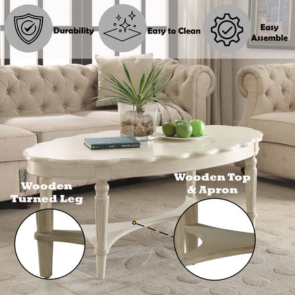 ACME 82920 Fordon Coffee Table, Antique White