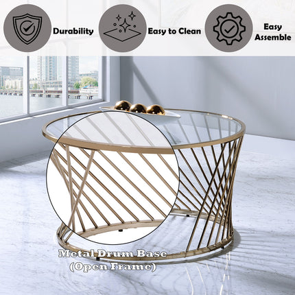 ACME 82990 Bluelipe Coffee Table, Champagne