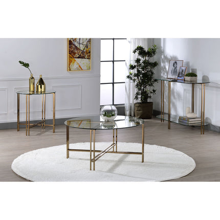 ACME 82995 Veises Coffee Table, Champagne