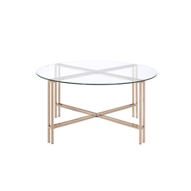 ACME 82995 Veises Coffee Table, Champagne ACME Furniture