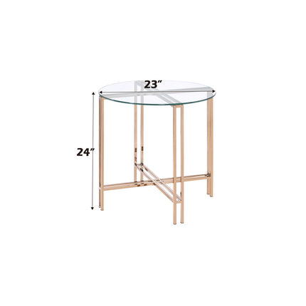 ACME 82997 Veises End Table, Champagne