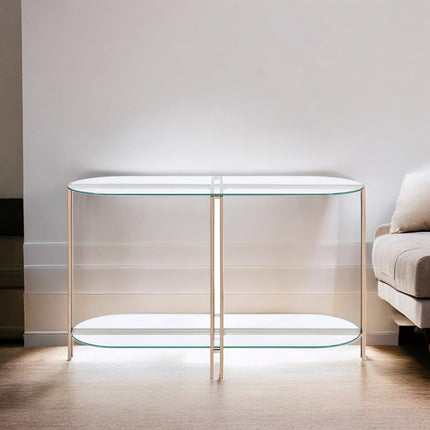 ACME 82999 Veises Sofa Table, Champagne