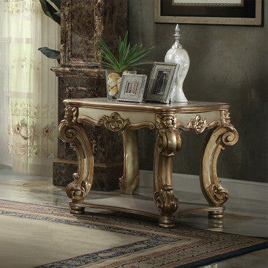 ACME 83001 Vendome End Table, Gold Patina ACME Furniture