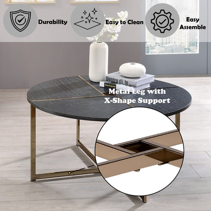 ACME 83005 Bromia Coffee Table, Black & Champagne