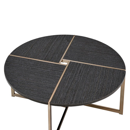 ACME 83007 Bromia End Table, Black & Champagne