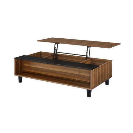 ACME 83140 Avala Coffee Table with Lift Top, Walnut & Black