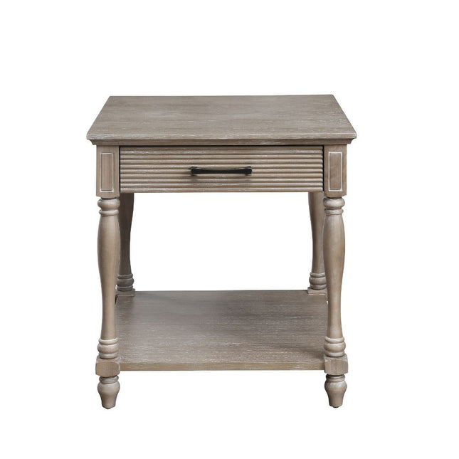 ACME 83222 Ariolo End Table, Antique White