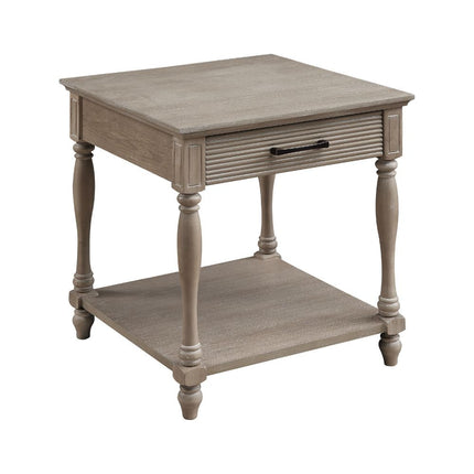 ACME 83222 Ariolo End Table, Antique White