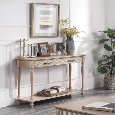 ACME 83223 Ariolo Sofa Table, Antique White ACME Furniture