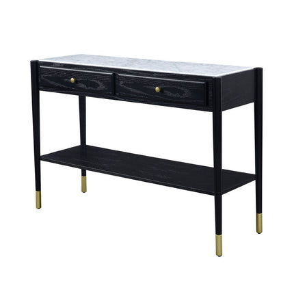 ACME 83228 Atalia Sofa Table, Marble & Black