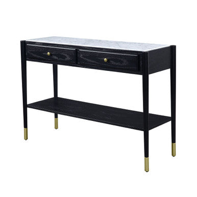 ACME 83228 Atalia Sofa Table, Marble & Black ACME Furniture