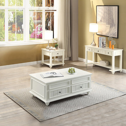 ACME 83325 Natesa Coffee Table with Lift Top, White Washed