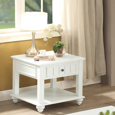 ACME 83327 Natesa End Table, White Washed ACME Furniture