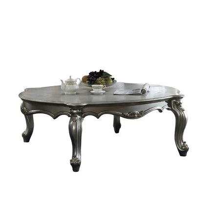ACME 83465 Picardy Coffee Table, Antique Platinum