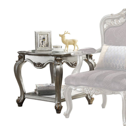 ACME 83467 Picardy End Table, Antique Platinum
